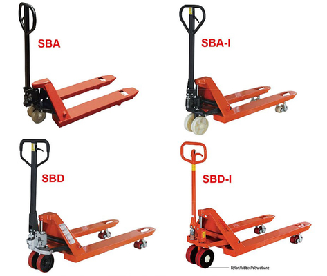 1150 mm çatal kaldırma 1 ton yük kapasitesiyle el pallet kamyonu