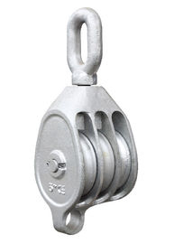 Chrome Painting Single / Double / Triple Snatch Block Pulley With Hook Manual